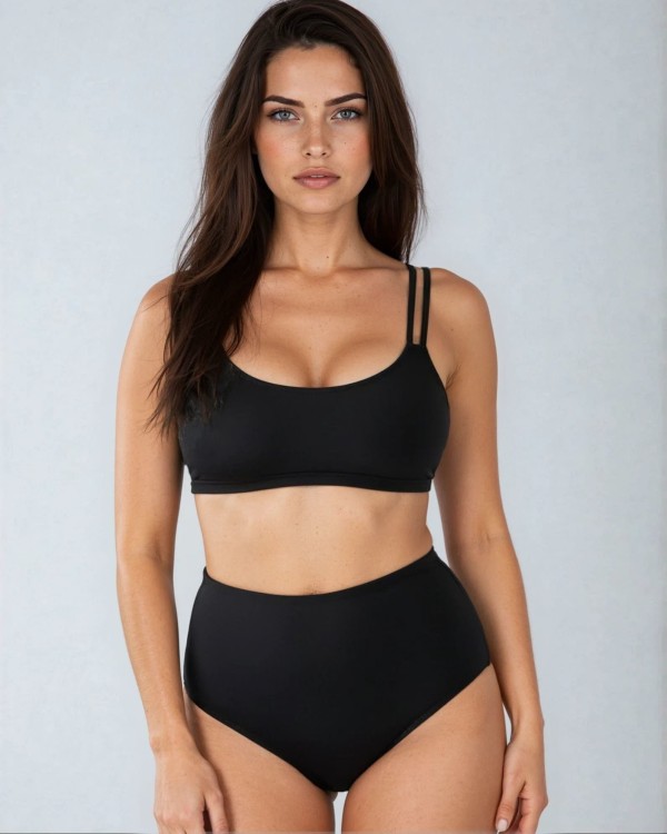 szorty czarne pole dance wysoki stan zakryte pośladki