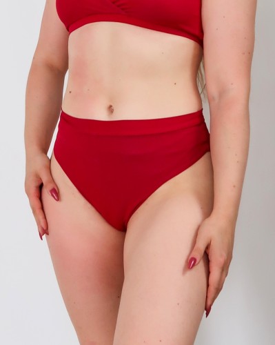 Szorty zakryte wysoki stan marszczone malinowe outlet L