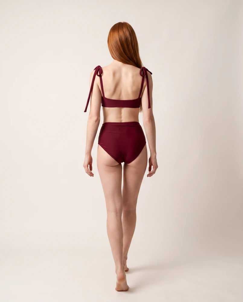 Komplet pole dance wiązany bordo