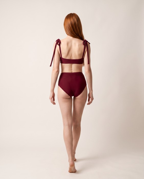 Komplet pole dance wiązany bordo