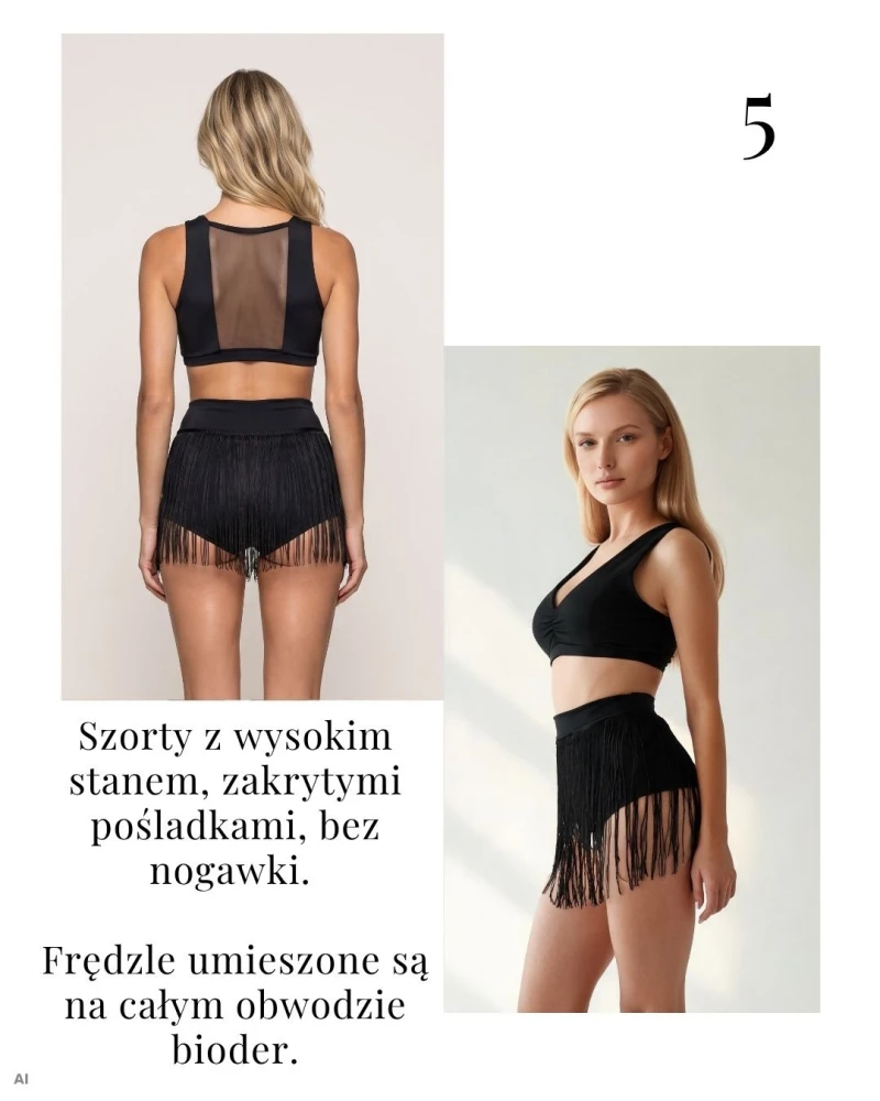 Szorty pole dance frędzle Monkey Pole Wear personalizacja exotic
