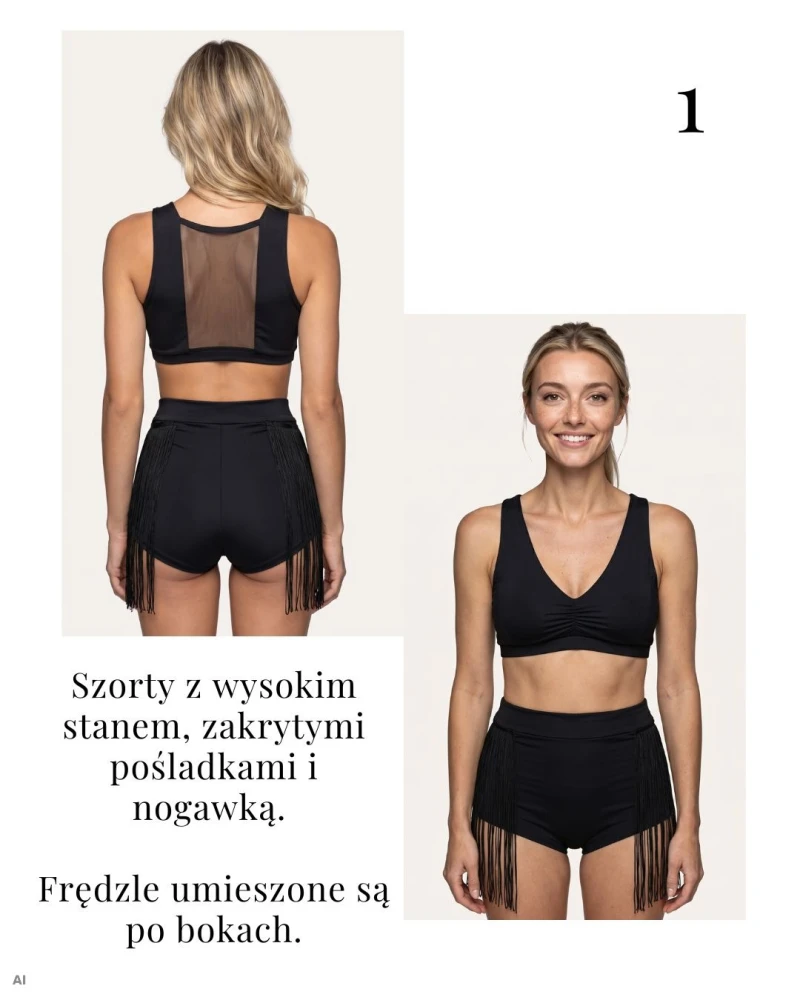 Szorty pole dance frędzle Monkey Pole Wear personalizacja exotic