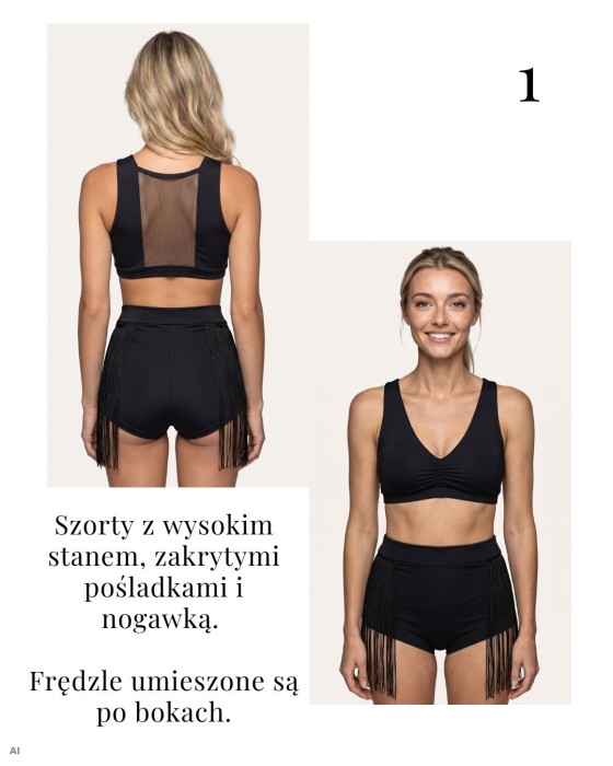Szorty pole dance frędzle Monkey Pole Wear personalizacja exotic
