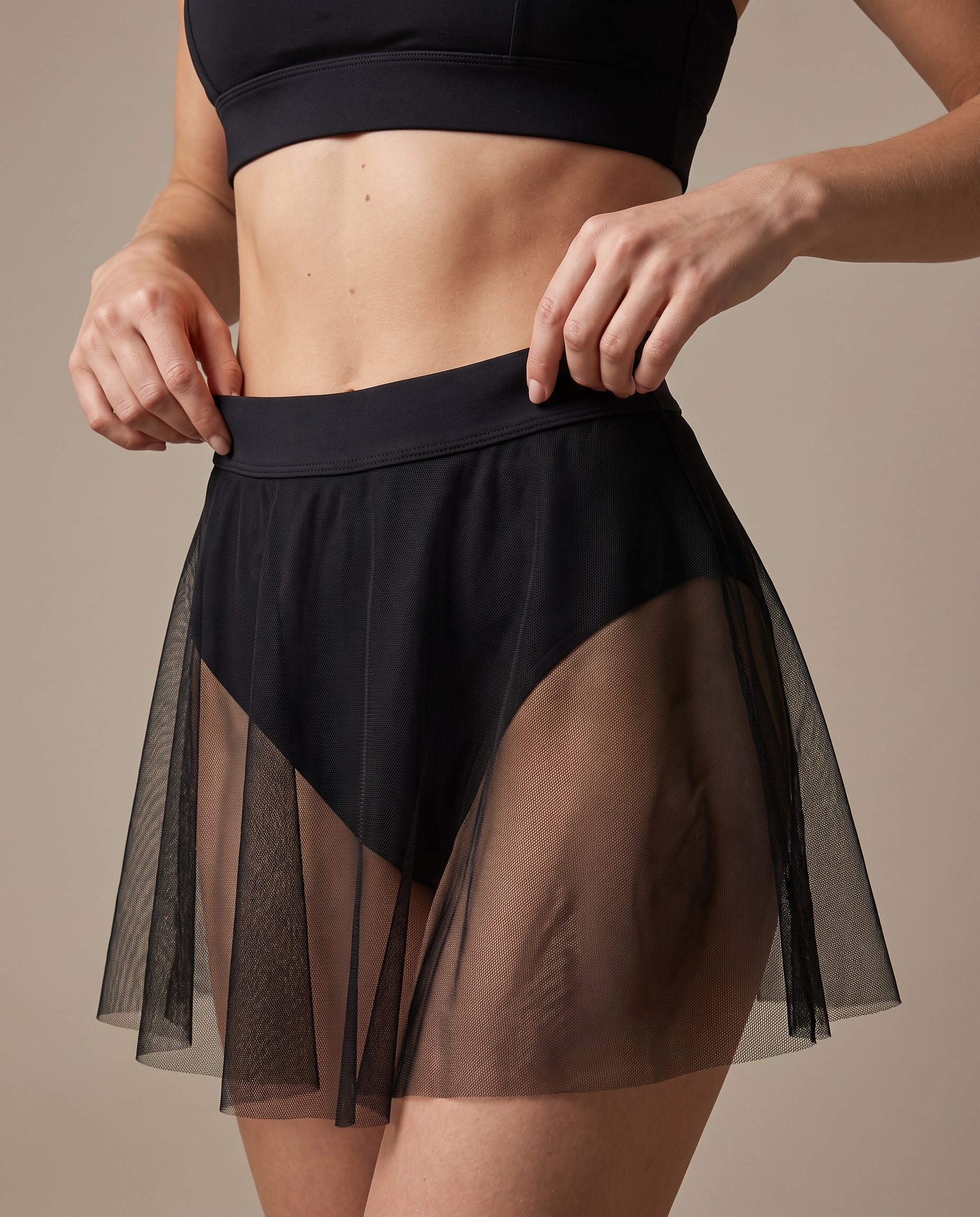 Black_Mesh_Overlay_Dance_Skirt_Waistband_Fit_Closeup.jpg